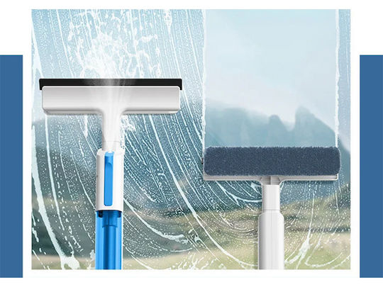 Spray Mop 2 in 1 – Floors Windows 3 Microfiber Cloths Window Cleaning Accessory 124cm White 10p