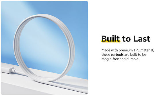 QCY In-ear Handsfree Ακουστικά με Βύσμα USB-C Λευκό