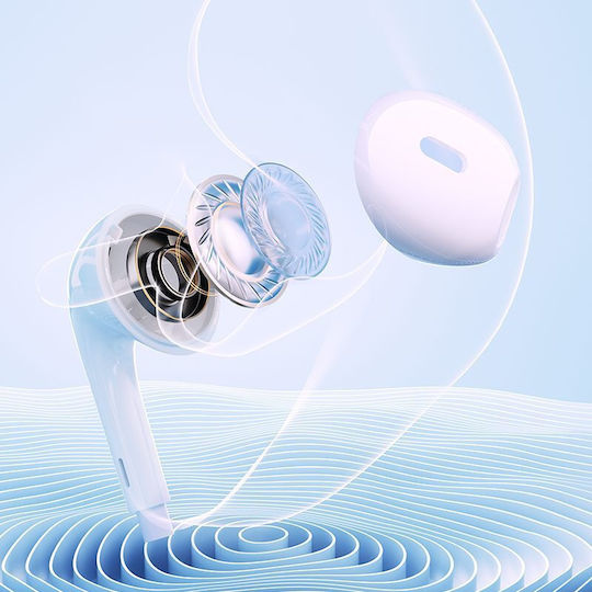 QCY In-ear Handsfree Ακουστικά με Βύσμα USB-C Λευκό