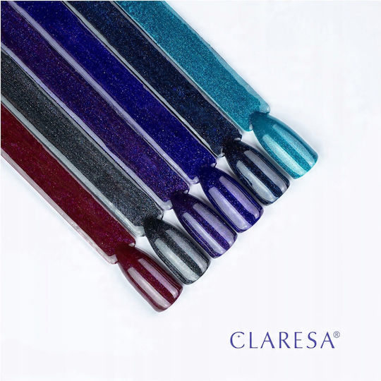 Claresa Ημιμόνιμο Βερνίκι Νυχιών Μαύρο με Glitter 5ml