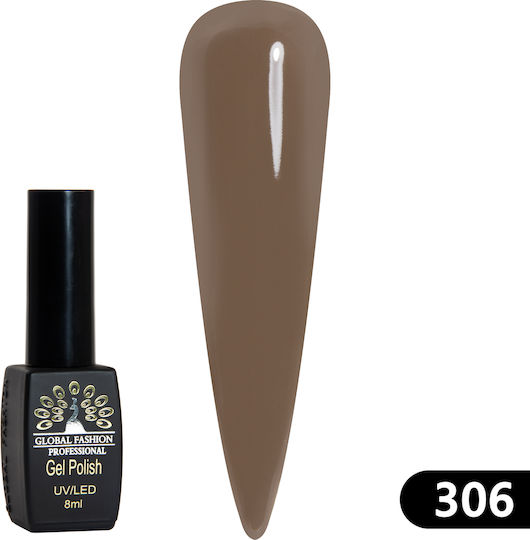 Global Fashion Black Elite Ημιμόνιμο Βερνίκι Νυχιών 306 8ml