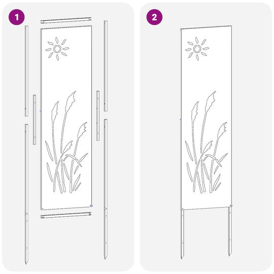 vidaXL Материал за градински под от Inox 140x32бр 1бр