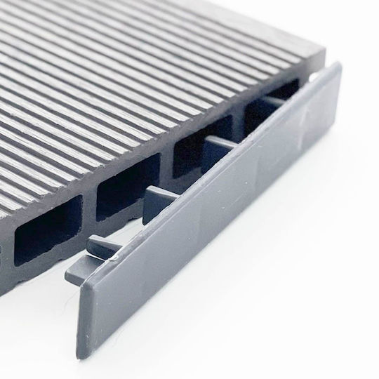 Showood WPC Cap for Garden Flooring Light Grey 15x2.5cm