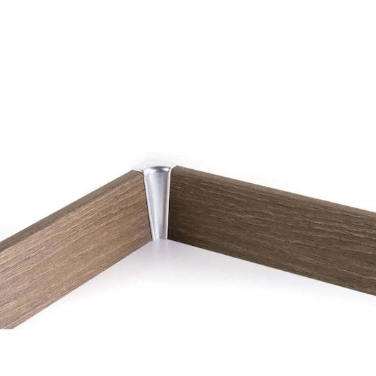 Kronospan Colț de punte pentru Podea de Grădină Colț interior argintiu K58 din Plastic 1.8x1.8buc 1buc