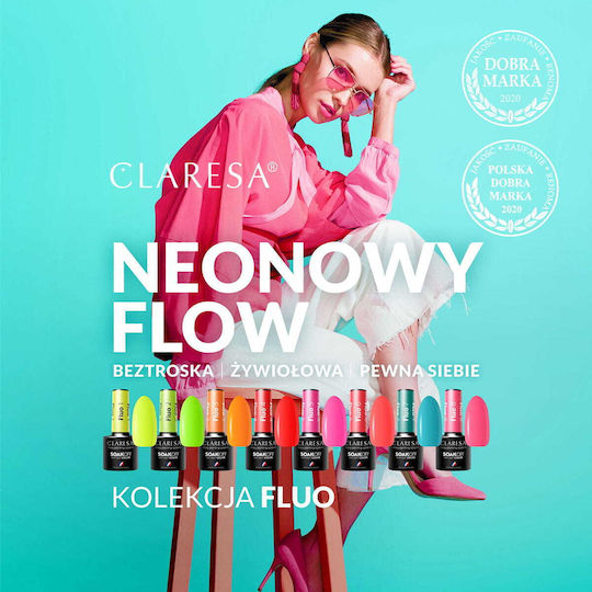 Claresa Fluo 7 Полутраен Лак За Нокти Fluo 7 5мл