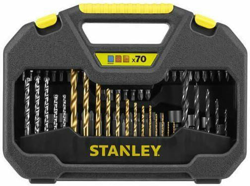 Stanley Satz 70 Bohrer Titan mit Zylindrischem Schaft für Metall και Holz
