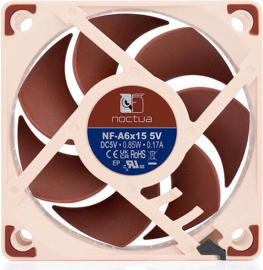 Noctua NF-A6x15 Case Fan 60mm Without LED Lighting Brown