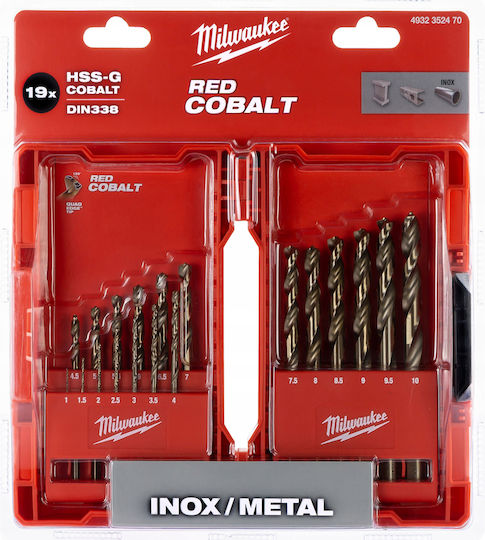 Milwaukee Shockwave Conical Drill Cobaltium Titanium with Hexagonal Shank for Metal 1-10mm