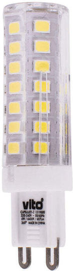 Vito Λάμπα LED 6W για Ντουί G9 Ψυχρό Λευκό 607lm