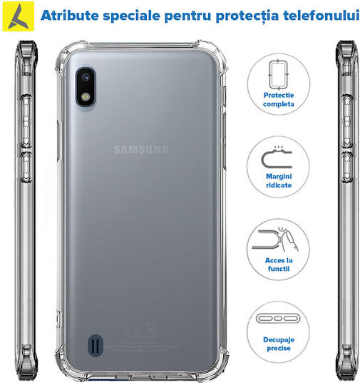 Samsung A10 Shockproof Case Transparent Silicone Anti-drop Corners Plastic Back Ishield Clear