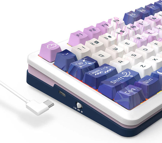 Redragon K681AGG-RGB-PRO Ασύρματο Gaming Μηχανικό Πληκτρολόγιο 75% με RGB φωτισμό (Αγγλικό US) Πολύχρωμο