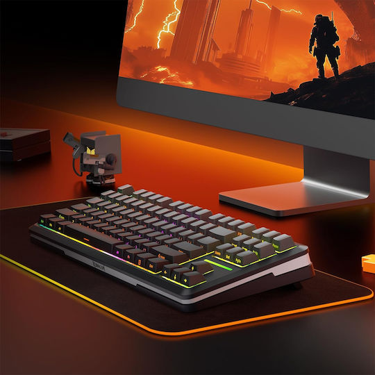 Redragon K734SP-RGB-PRO Ασύρματο Gaming Μηχανικό Πληκτρολόγιο 75% με RGB φωτισμό (Αγγλικό US)