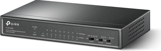 TP-LINK TL-SF1009P V4 v5 Неуправляем L2 PoE+ Switch с 9 Портове Ethernet