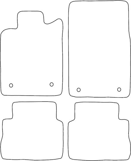 Complete Set Velour Floor Mats Opel Vectra Iii C 2002-2008 Red Edging