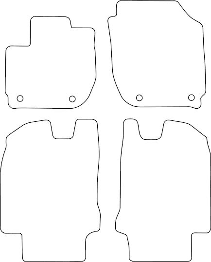 Set Velour Mats Matching Honda Hr-v Ii 2013-2021 Blue Edging