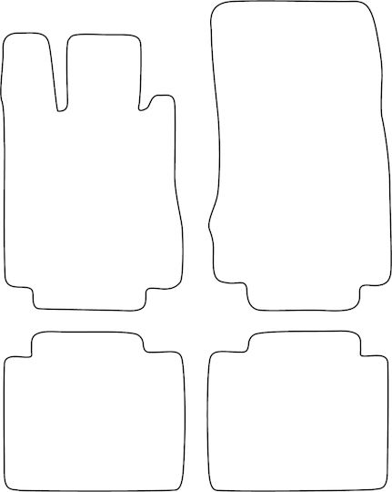 Set Velours Fußmatten Passend Für Mercedes S-Klasse W220 1998-2005 Blaue Kante