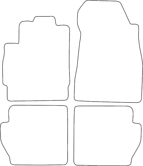 Set Velour Mats Matching Mazda 2 Ii 2007-2014 Blue Edging