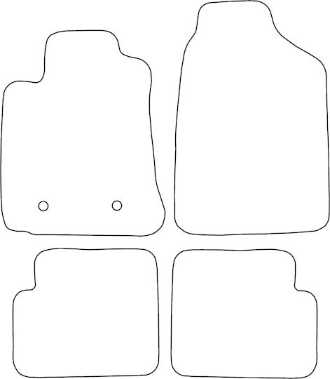 Set Velour Car Mats Matching Toyota Corolla Ix E120 2001-2007 Blue Edging