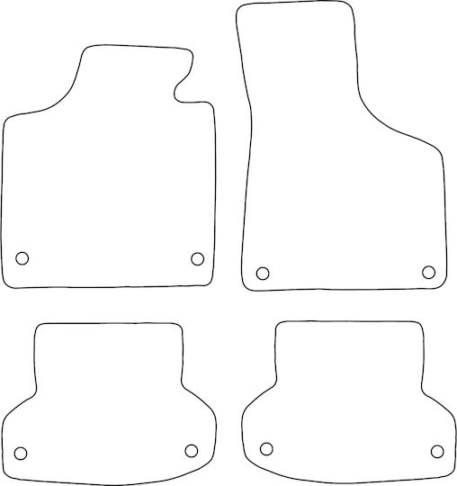Set Velour Mats Matching Audi Rs3 Ii 8p 2003-2013 Red Edging