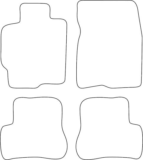 Set Covorașe Auto Velur Potrivite Pentru Mazda 323 C 1994-1998 Margine Albastră