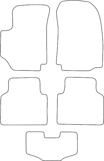 Set Velour Mats Fitting Fiat Croma 2005-2011 Blue Edging