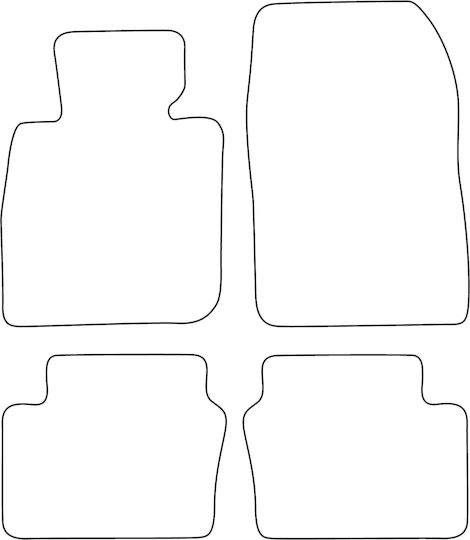 Set Velour Mats Matching Mazda Cx-3 2014-2021 Blue Edging