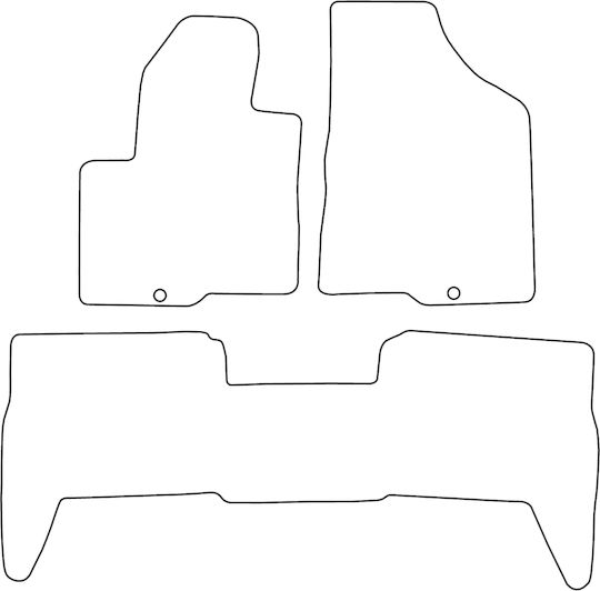 Veloursmatten Set Kompatibel Hyundai Santa Fe II 2006-2012 Schwarz Kante