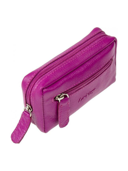 Small Leather Women's Wallet Classic with RFID Fuchsia