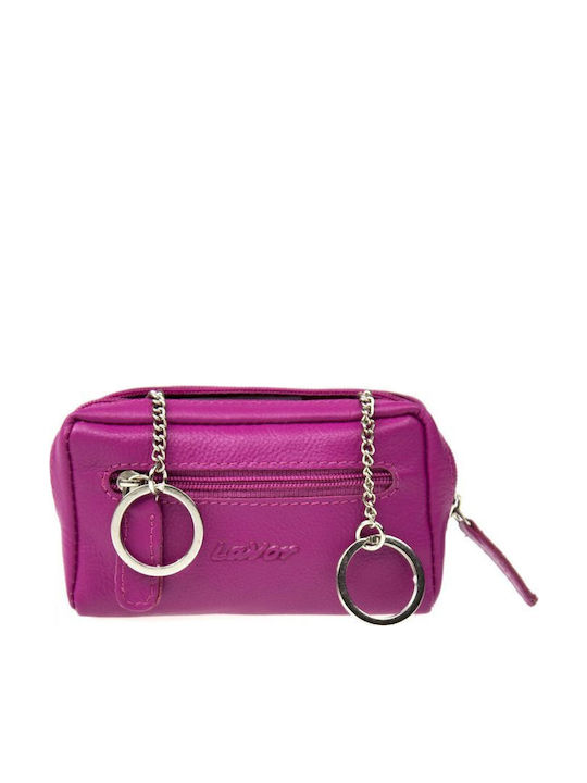 Small Leather Women's Wallet Classic with RFID Fuchsia