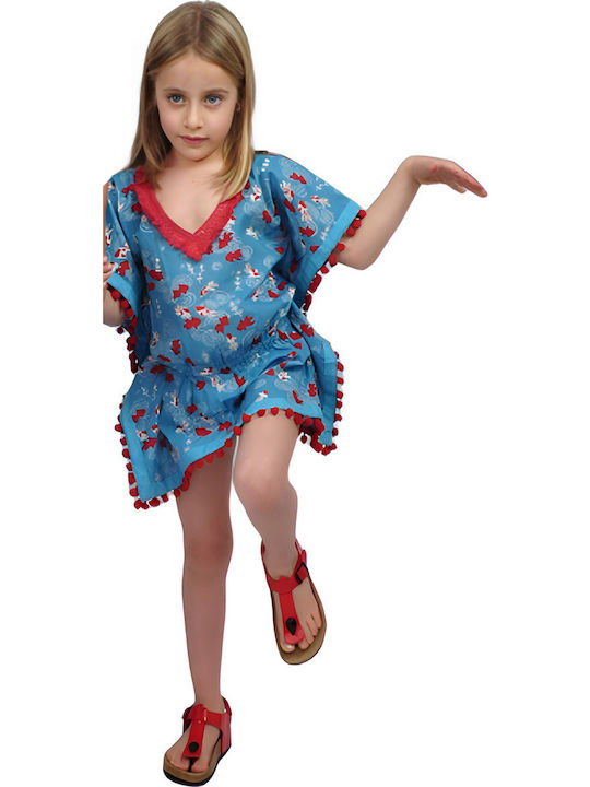 Kinderkleid Blumen Green