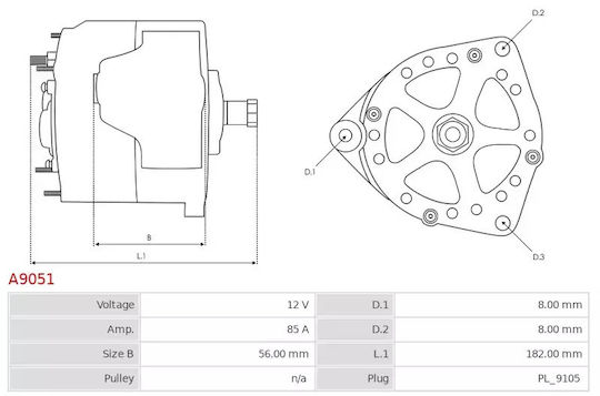 Alternator Lamborghini 135 160 165 190 660 664 674