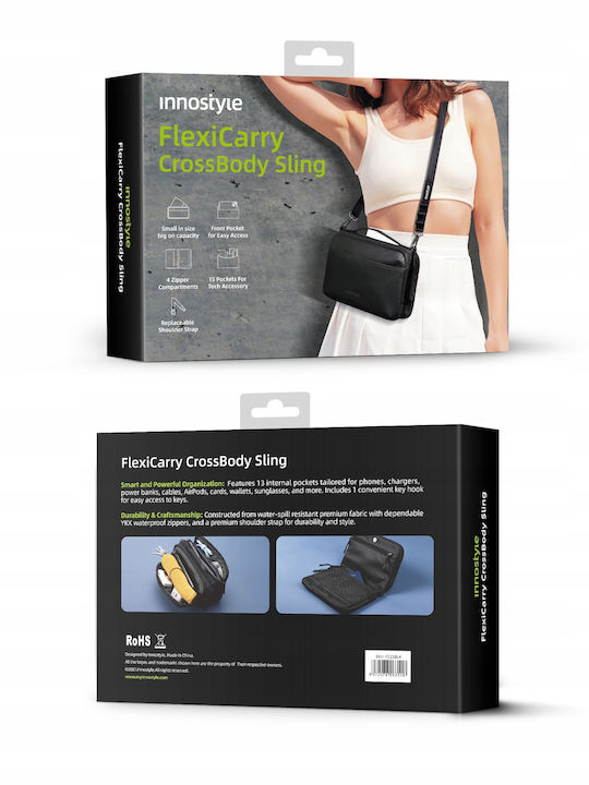 Damen Schultertasche Schwarz