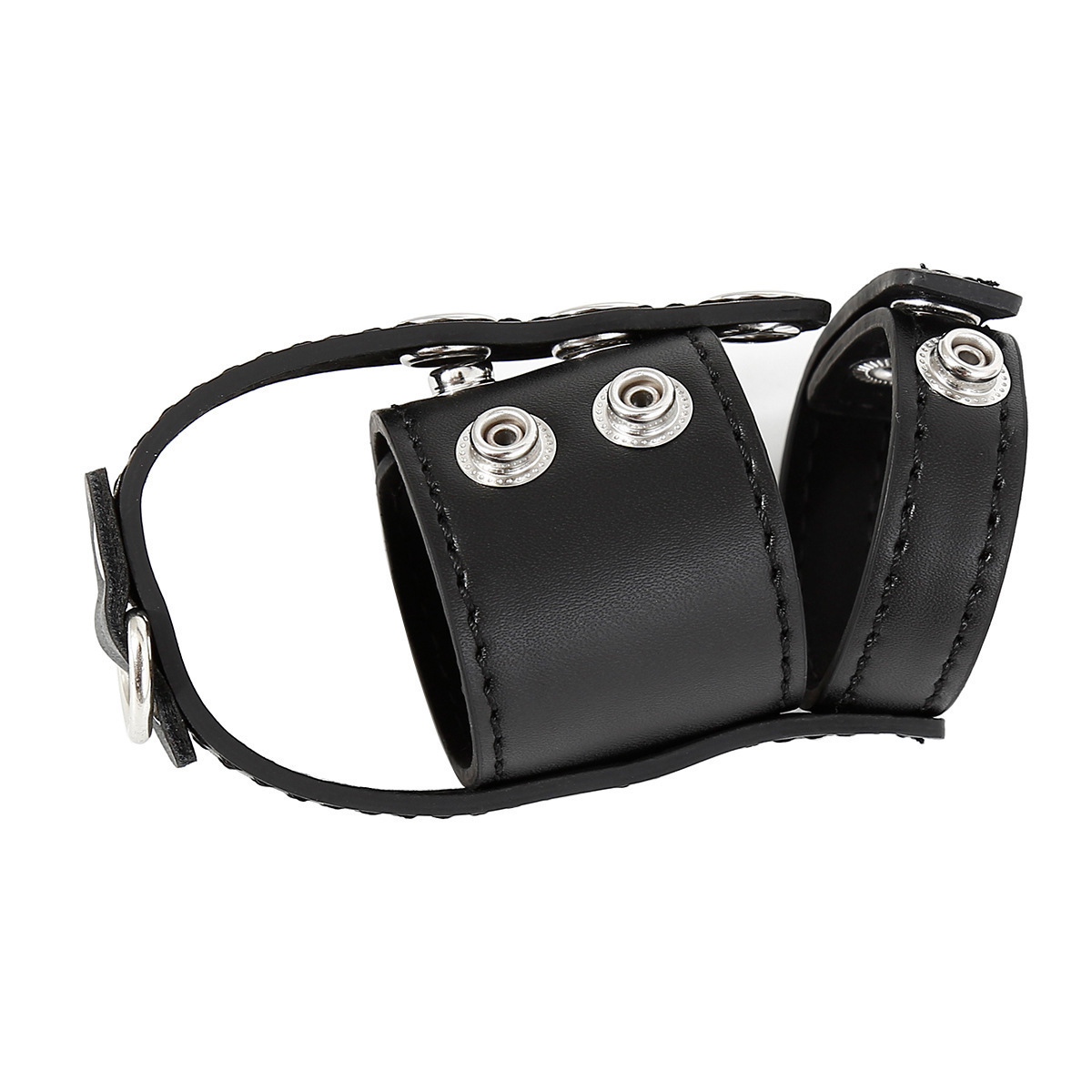 Leder Penisring mit Hodenfesselriemen