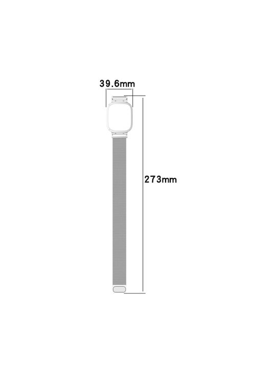 Λουράκι Ανοξείδωτο Ατσάλι Ασημί (Redmi Watch 3)