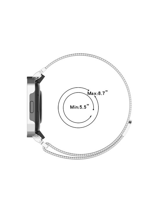 Λουράκι Ανοξείδωτο Ατσάλι Ασημί (Redmi Watch 3)