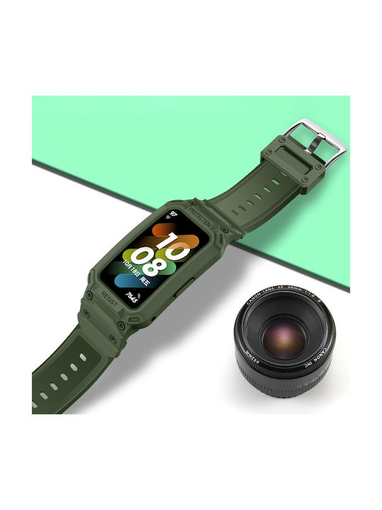 Armband Silikon Grün (Huawei Band 7Honor Band 6)
