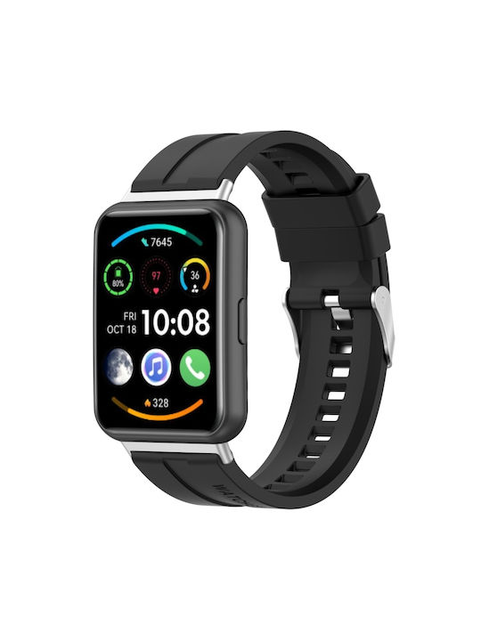 Armband Silikon Schwarz (Huawei Watch Fit 2)