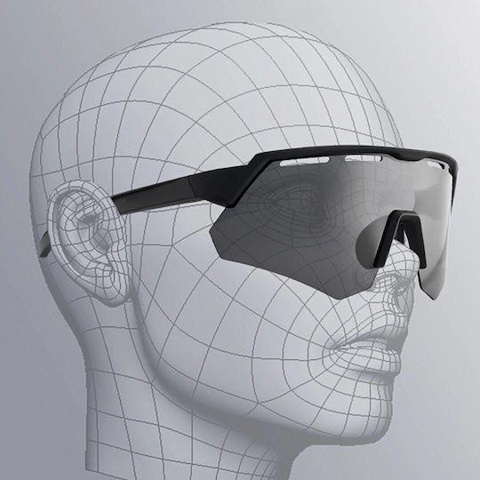 Rockbros Cycling Glasses With Gray Frame And Polarized Transparent Lenses