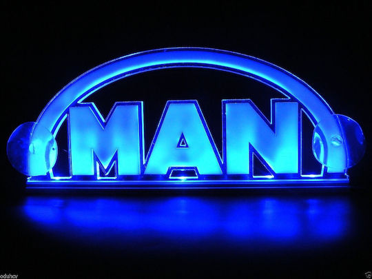 3d Decorative Cabin Sign Red Led 24v Man 250mm90mm6mm Cable 15m Plug Lighter Socket El017-red Truck-led.gr