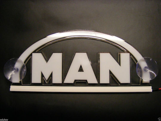 3d Decorative Cabin Sign Red Led 24v Man 250mm90mm6mm Cable 15m Plug Lighter Socket El017-red Truck-led.gr