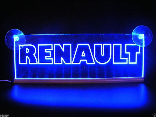 Διακοσμητική Πινακίδα Καμπίνας Μπλε Led 24v Renault 250mm90mm6mm Καλώδιο 15m Βύσμα Πρίζα Αναπτήρα