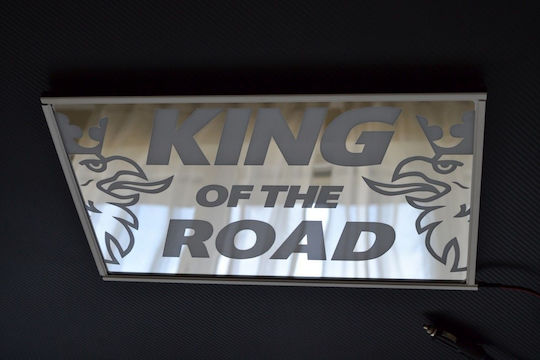 Διακοσμητική Πινακίδα &quot King Road &quot Δύο Φωτισμούς Led 24v Scania