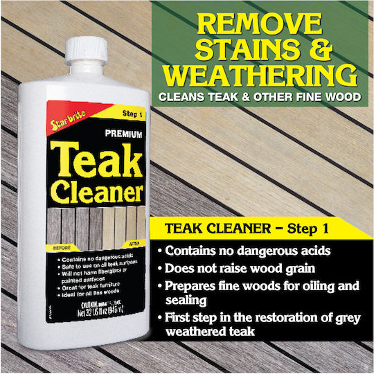 Star Brite Premium Καθαριστικό Teak Βήμα 1 946ml