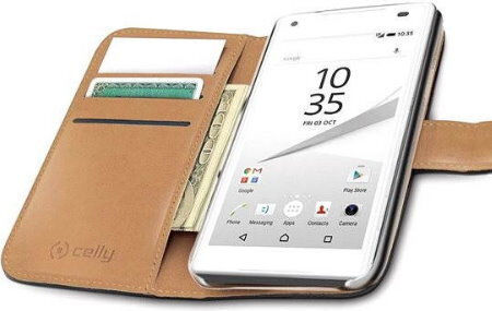 Celly Θήκη Book Universal Έως 4.5" Κινητά Αυτοκόλλητο Συγκράτησης Μέγεθος L Ροζ