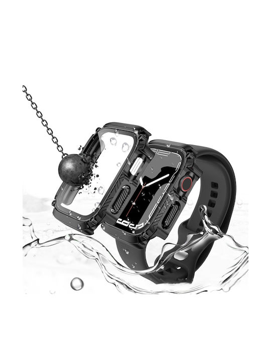 Watch Series 8&7 Plastic Case with Glass in Yellow color for Apple Watch Series 8&7 45mm