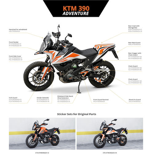 C-Racer Motorcycle Footpeg Protectors KTM 390 Adventure Black
