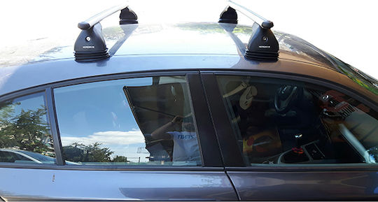 Nordrive Aluminum Car Roof Bars for BMW Series 1 5D 2004-2011 Set with Roof Rack Legs MPBMWE8702