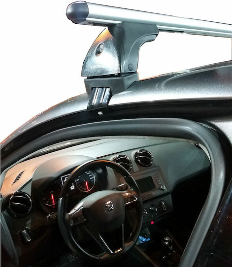 Nordrive Aluminum Car Roof Bars for Seat Ibiza 5D 2008-2017 Set with Roof Rack Legs MPSIBIZA15