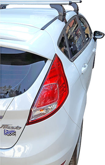 Nordrive Aluminum Car Roof Bars for Ford Fiesta 5D 2008+ Set with Roof Rack Legs MΠ.FFIESTA.06