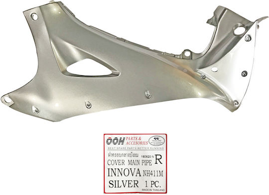Ooh Δεξιά Ποδιά Μοτοσυκλέτας για Honda Innova 125 Ασημί